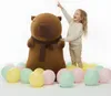 Mascotte grande peluche giocattolo capibara con sciarpa 100 Anteprima dell’immagine prodotto 5