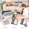 A girl is petting a cat next to a litter box in a living room. Náhľad obrázku produktu