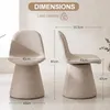 Duhome sedia da pranzo in tessuto bouclé Poltrona imbottita Anteprima dell’immagine prodotto 3