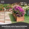 Jardinière en bois IvoQ – 120x40x32 cm – Bois massif – Voir les images du produit 5