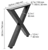VEVOR - Lot de 2 patins de table 760 x 750 mm, piètement en Voir les images du produit 8