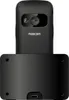 A black mobile phone is shown in a docking station against a white background. Podgląd zdjęcia produktu