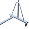 The base of a silver clothing rack with wheels. Produktbild-Vorschau