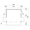 A technical drawing or blueprint of a garden bar/sales booth with dimensions indicated. Produktbild-Vorschau