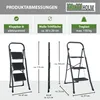 Trittleiter 3-stufig klappbar 150 kg Anti-Rutsch Produktbild-Vorschau 3