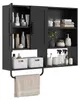 Armoire de salle de bain COSTWAY, meuble mural avec Voir les images du produit 1