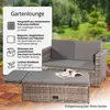 Mucola Gartenmöbel Polyrattan Lounge Sessel Sofa Bank Tisch Produktbild-Vorschau 2