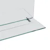 A close-up view of two glass shelves supported by a metal clip. Náhľad obrázku produktu