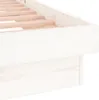 Massivholzbett mit LEDs Weiß 150x200 cm Produktbild-Vorschau 9