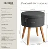 tectake® Sitzhocker mit Stauraum Yara in Leinenoptik Produktbild-Vorschau 7