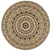 vidaXL Tapis Fait main Jute avec Impression Marron Foncé Voir les images du produit 5