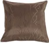 Kissenhülle #257 Damast Streifen 40x40cm dunkel braun Produktbild-Vorschau 1