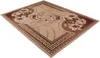 A rectangular rug with a floral and geometric pattern, displayed at an angle on a white background. Produktbild-Vorschau