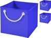 4x Aufbewahrungs Korb Blau Faltbox 15 x 15 x 15 cm  Produktbild-Vorschau 1