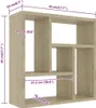 vidaXL Nástěnná police Sonoma Oak 45,1x16x45,1 cm výrobek Náhled obrázku produktu 6