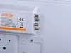 A close-up view of the back of a white satellite dish LNB with connectors and product information label. Anteprima dell’immagine prodotto