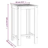 vidaXL Table de bar de jardin 60x60x105 cm en bois massif Voir les images du produit 6