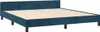 vidaXL Bettgestell ohne Matratze Dunkelblau 180x200 cm Samt Produktbild-Vorschau 3