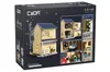 The image shows the packaging of a CaDA Japanese Tea Shop building block set. The front of the box features a large image of the assembled model, with smaller inset images showcasing interior details and different angles of the structure. The packaging is  Produktbild-Vorschau