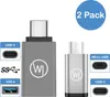 Two USB adapters are shown with text labels and diagrams of USB types. Produktbild-Vorschau