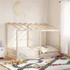 The Living Store Kinderbett mit Dach 80x200 cm Massivholz Produktbild-Vorschau 4