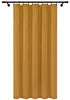 A single mustard yellow curtain hanging from a black curtain rod. Náhled obrázku produktu