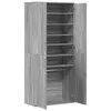 vidaXL Botník sivý Sonoma 80x39x178 cm Materiál na báze Náhľad obrázku produktu 7