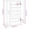 vidaXL Schuhschrank Räuchereiche 60x35x92 cm Holzwerkstoff Produktbild-Vorschau 14