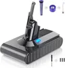A product shot of a Dyson V8 replacement battery and accessories on a white background. Produktbild-Vorschau