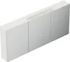 Badezimmer Spiegelschrank 3-türig LED-Acryllampe 140cm Weiß Produktbild-Vorschau 4