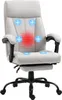 A light gray office chair with a footrest and massage features. Náhled obrázku produktu