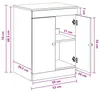 vidaXL Mobile da bagno nero 54 x 41 x 70 cm in materiale Anteprima dell’immagine prodotto 7