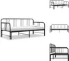 vidaXL Tagesbett Ausziehbar Schwarz Metall 90x200 cm -  Produktbild-Vorschau 1