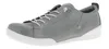A single gray shoe with white laces and a white sole, isolated on a white background. Produktbild-Vorschau