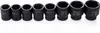 A set of black socket wrenches arranged in a line against a white background. Náhled obrázku produktu