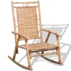 A bamboo rocking chair on a white background. Podgląd zdjęcia produktu