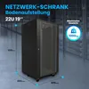 Extralink Rackmount-Schrank 22U 600x800 Schwarz stehend, Produktbild-Vorschau 5