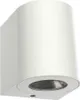 A white outdoor wall lamp with a metallic interior visible in the opening. Anteprima dell’immagine prodotto