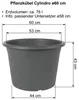 MePla - Set - Pflanzkübel Cylindro ø 60 + Untersetzer ø 58 Produktbild-Vorschau 2