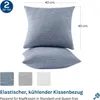 WOLTU Kühlender Kissenbezug 2er Set, Weicher Atmungsaktiv Produktbild-Vorschau 2