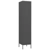 A tall, narrow, dark gray cabinet with thin legs, shown from the side against a white background. Produktbild-Vorschau