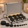 Set di 16 pietre per massaggio SPA basalto nere in custodia Anteprima dell’immagine prodotto 13