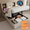 A bed with storage, showing its features like wireless charging and USB ports. Anteprima dell’immagine prodotto