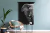 MuchoWow® Wandteppich Wandbehang Elefant - Schwarz - Weiß - Produktbild-Vorschau 5