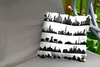 MuchoWow® Outdoor Kissen - Schwarz-Weiß-Illustration der Produktbild-Vorschau 2