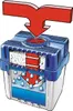 A cutaway illustration showing the internal workings of a moisture absorber, with arrows indicating airflow and water droplet formation. Anteprima dell’immagine prodotto