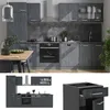Küchenzeile Vicco R-Line Schwarz Beton/Anthrazit 300 cm Produktbild-Vorschau 3