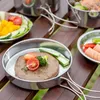 1 Set stapelbares Camping-Kochgeschirr-Set aus Edelstahl Produktbild-Vorschau 5
