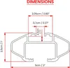 A diagram showing the dimensions of a roof rack component. Anteprima dell’immagine prodotto