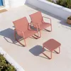 Schaukel-Gartenmöbel aus Textilene 2-Sitzer terracotta Produktbild-Vorschau 5